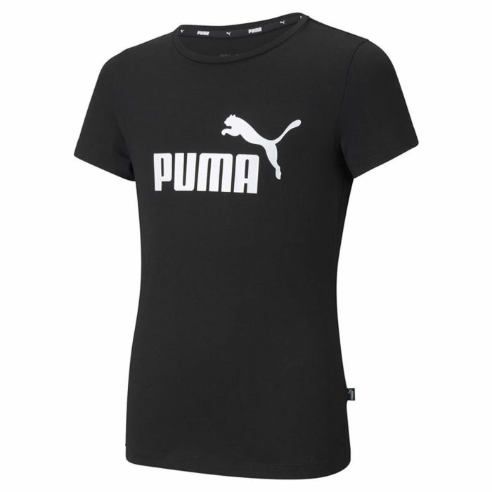 Camiseta de Manga Corta Infantil Puma Ess Logo G Negro