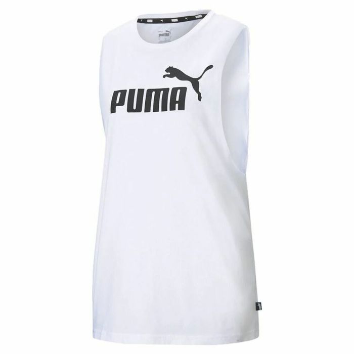 Camiseta de Tirantes Mujer Puma Essentials Cut Off Logo Tank W Blanco 1