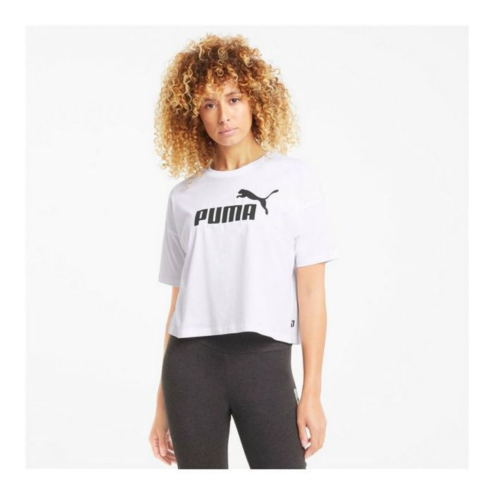Camiseta de Manga Corta Mujer Puma Essentials Blanco 3
