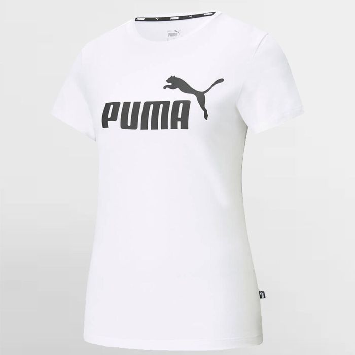 Camiseta de Manga Corta Mujer Puma LOGO TEE 586774 02 Blanco 1
