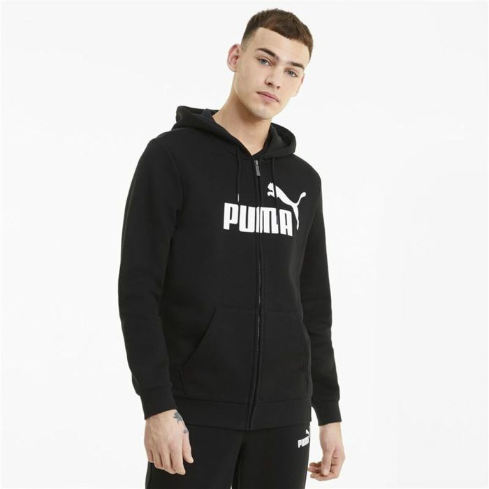 Sudadera con Capucha Hombre Puma Essentials Big Logo Negro 2