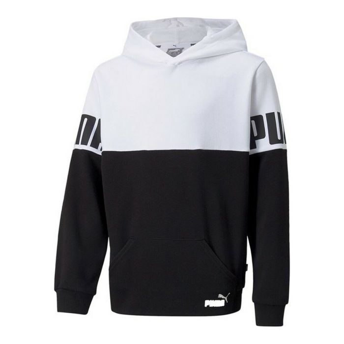 sudadera puma de hombre con capucha, blanco