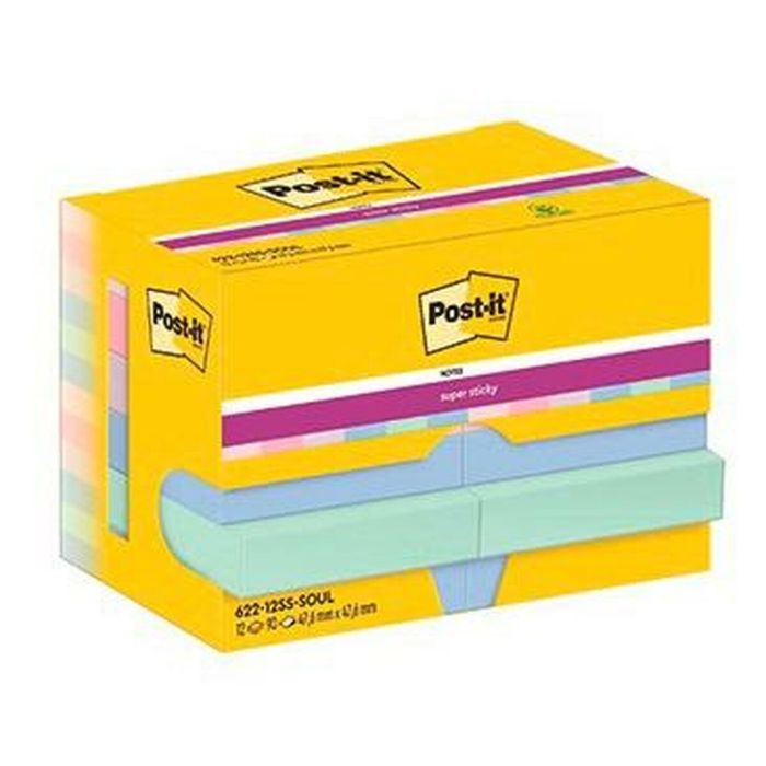 Notas Adhesivas Post-it Super Sticky Multicolor 47,6 x 47,6 mm (2 Unidades) 1