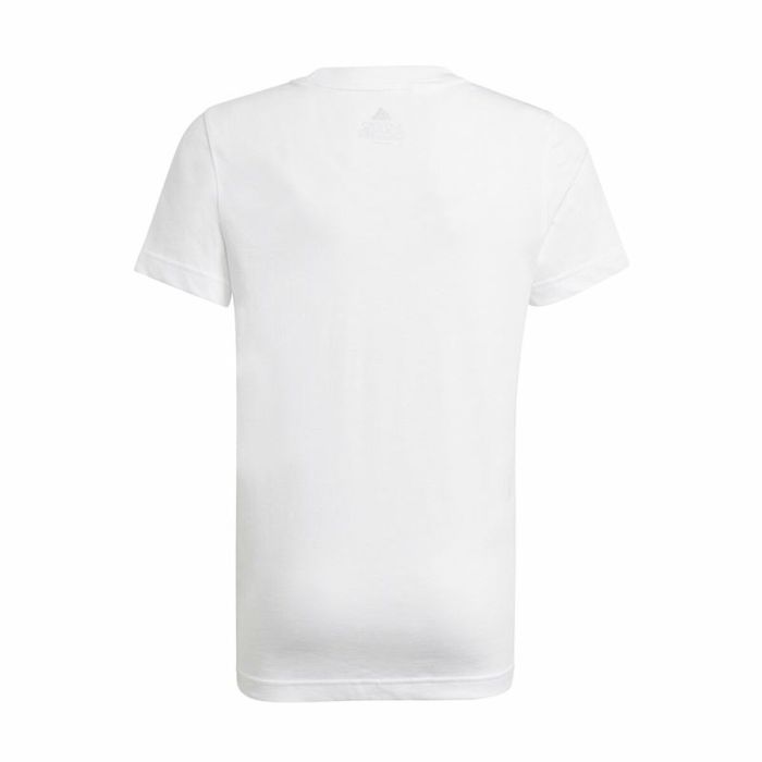 Camiseta de Manga Corta Adidas Essentials  Blanco 3