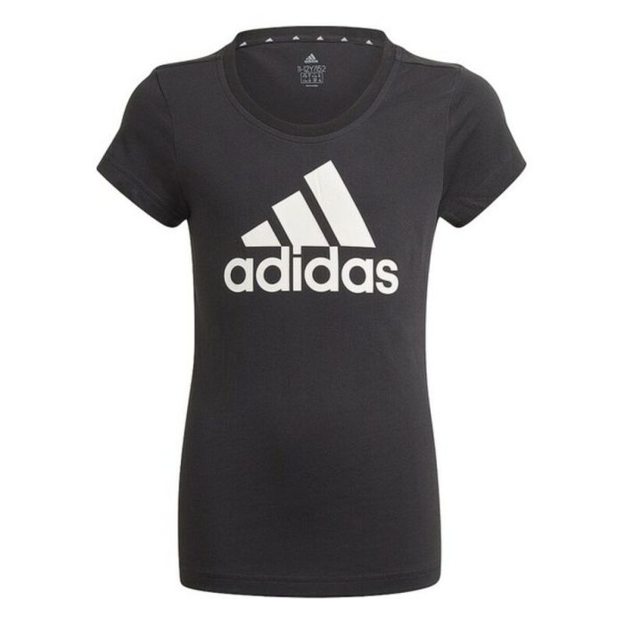 Camiseta de Manga Corta Infantil Adidas G BL T GN4069 Negro Algodón
