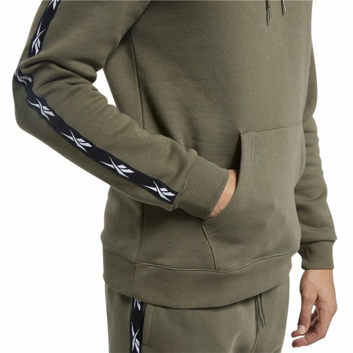 Sudadera con Capucha Hombre Reebok Training Essentials Tape Caqui 3 Sudadera con Capucha Hombre Reebok Training Essentials Tape Caqui 3