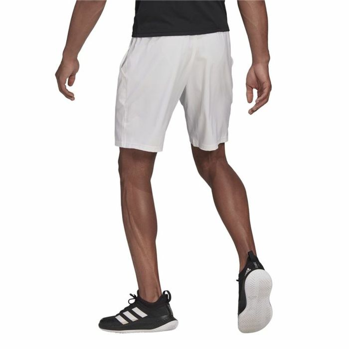Pantalones Cortos Deportivos para Hombre Adidas Club Stetch Blanco 4