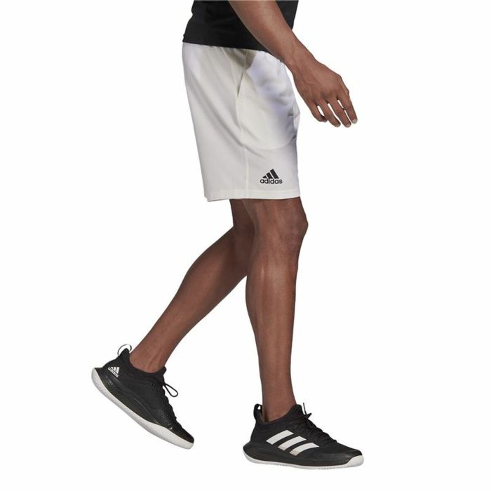 Pantalones Cortos Deportivos para Hombre Adidas Club Stetch Blanco 3