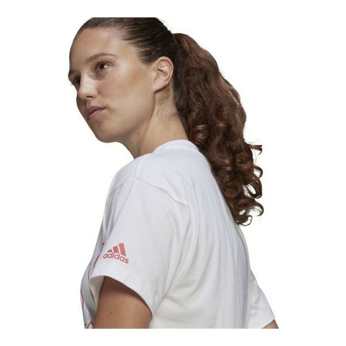 Camiseta de Manga Corta Mujer Adidas Giant Logo Blanco 2