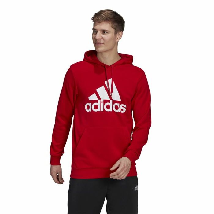 Sudadera con Capucha Hombre Adidas Essentials Big Logo Rojo