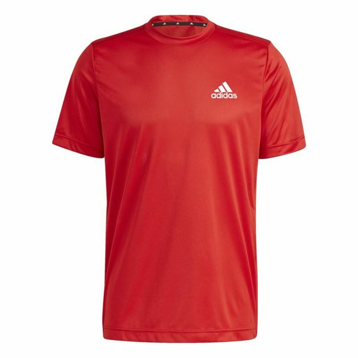 Camiseta de Manga Corta Hombre Aeroready Designed To Move Adidas Designed To Move Rojo