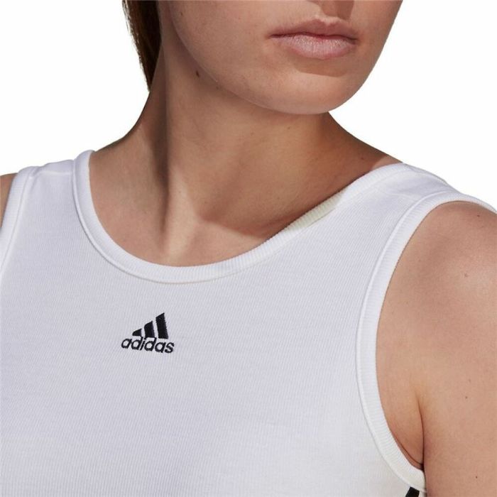 Top Deportivo de Mujer Adidas Essentials 3 Stripes Blanco 2