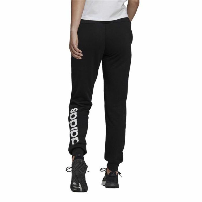 Pantalón Largo Deportivo Adidas French Terry Logo Mujer Negro 4