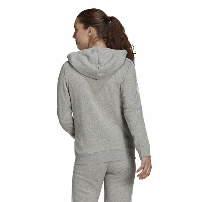 Sudadera con Capucha Mujer Adidas Essentials French Terry Gris 4