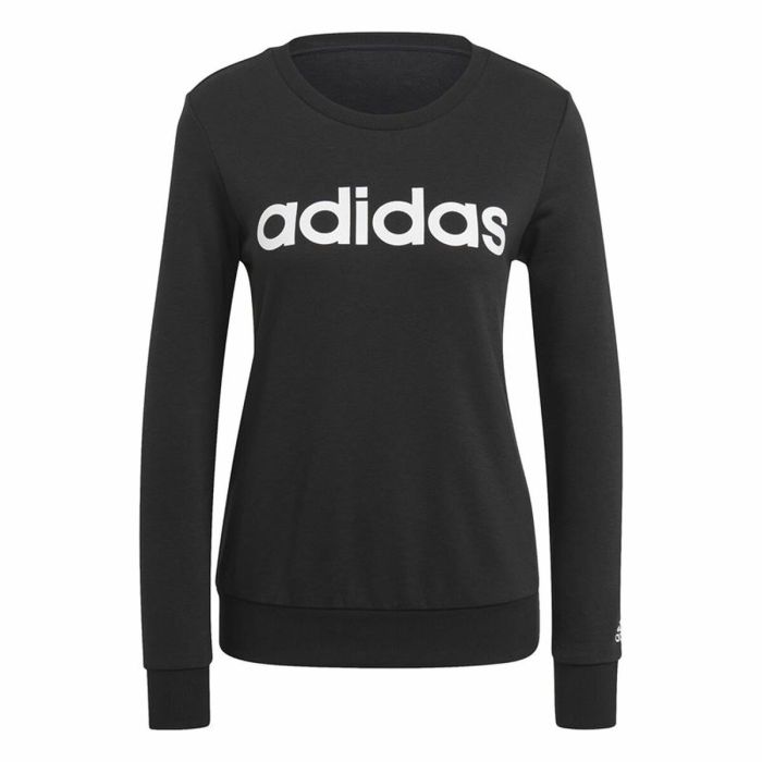 Sudadera sin Capucha Mujer Adidas Essentials Logo Negro 5 Sudadera sin Capucha Mujer Adidas Essentials Logo Negro 5