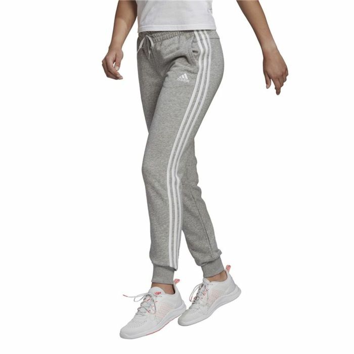 Pantalón Largo Deportivo Adidas Essentials French Terry 3 Stripes Mujer Gris 3