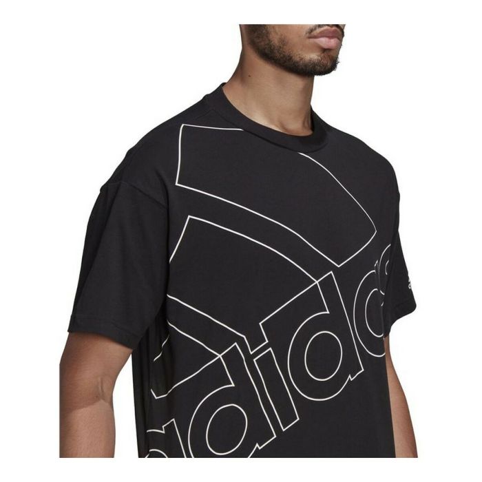 Camiseta de Manga Corta Hombre Adidas Giant Logo Negro 5