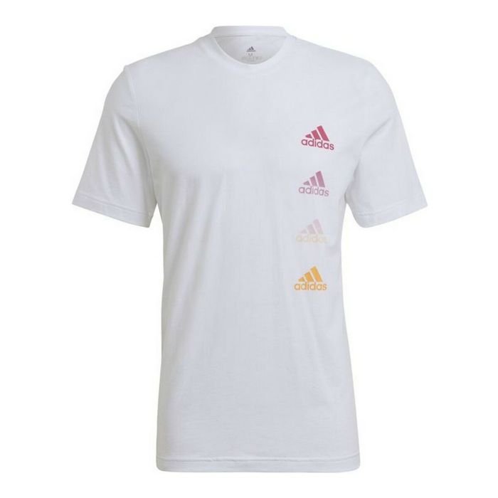 Camiseta de Manga Corta Hombre Adidas Essentials Gradient Blanco