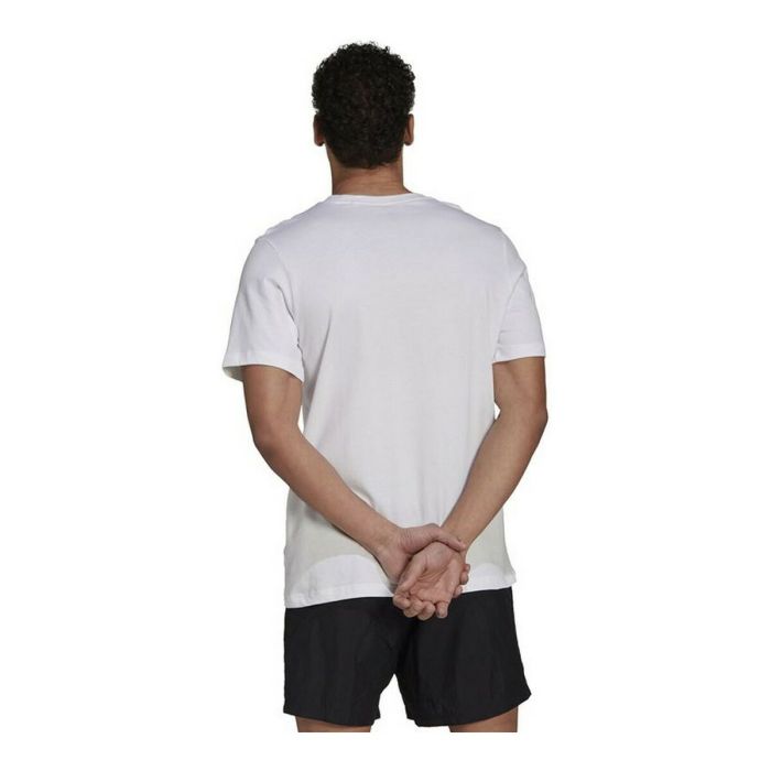 Camiseta de Manga Corta Hombre Adidas Essentials Gradient Blanco 5