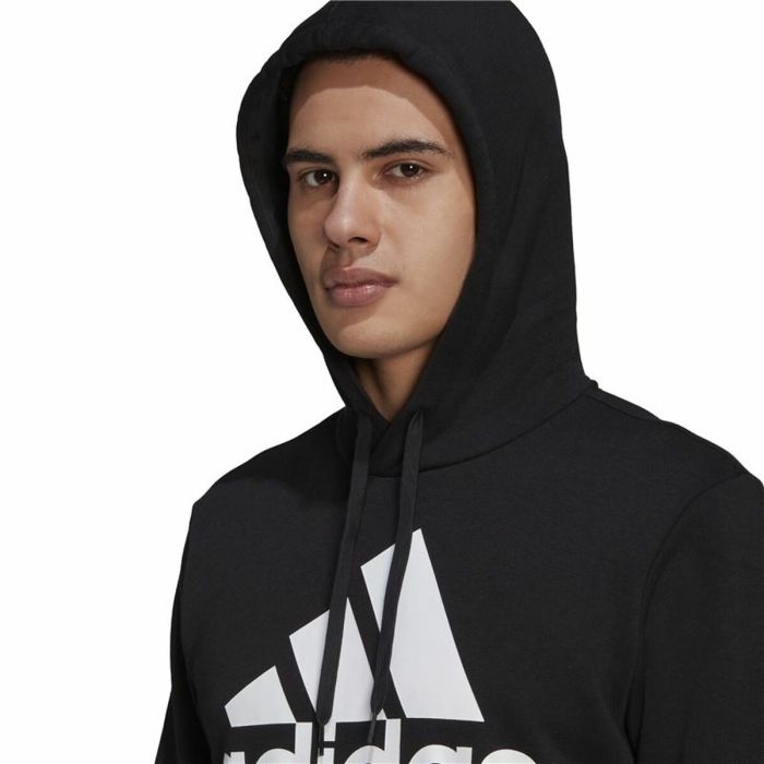 Sudadera con Capucha Hombre Adidas Essentials Fleece Big Logo Negro 2