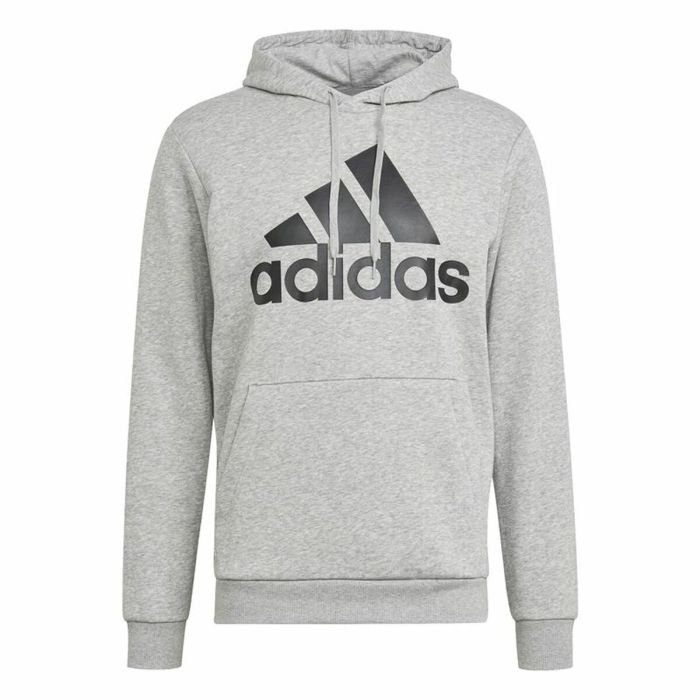 Sudadera con Capucha Hombre Adidas Essentials Fleece Big Logo Gris