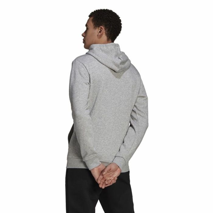 Sudadera con Capucha Hombre Adidas  Essentials Fleece Big Logo Gris 5
