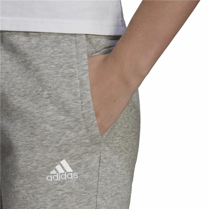 Pantalón Largo Deportivo Adidas Essentials Fleece Logo Mujer Gris 2