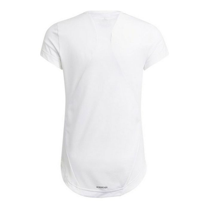 Camiseta de Manga Corta Infantil Adidas Aeroready Bold Blanco 4