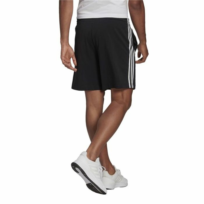 Pantalones Cortos Deportivos para Hombre Adidas Essentials 3 Stripes Aeroready Negro 4