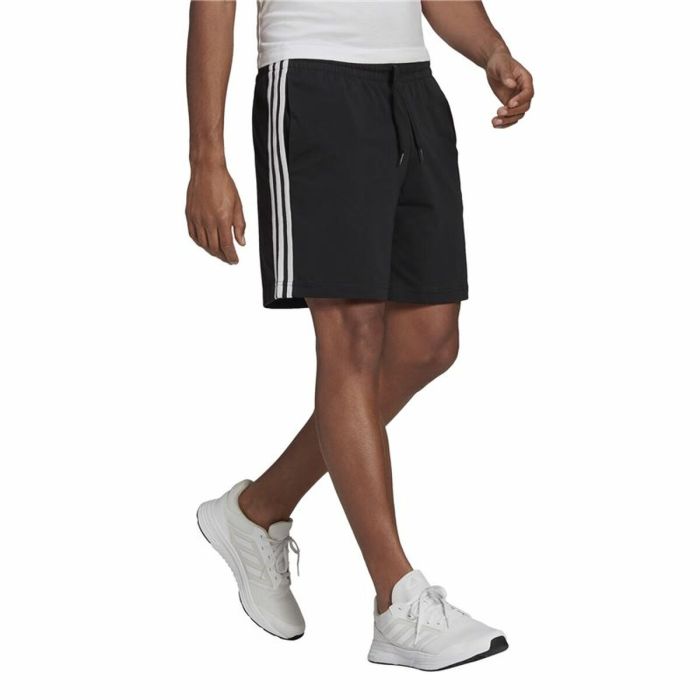 Pantalones Cortos Deportivos para Hombre Adidas Essentials 3 Stripes Aeroready Negro 3