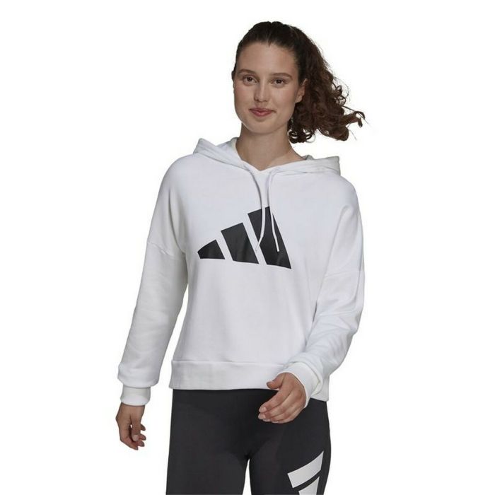 Sudadera con Capucha Mujer Adidas Sportswear Future Icons Blanco 5