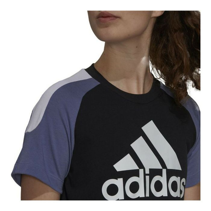 Camiseta de Manga Corta Mujer Adidas Sportswear Colorblock Negro 2