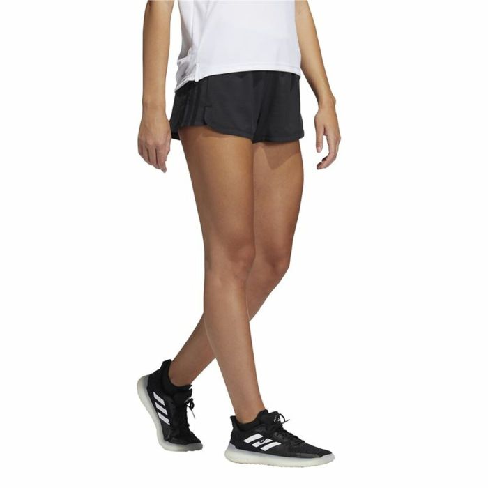 Pantalones Cortos Deportivos para Mujer Adidas Pacer 3 Stripes Negro 5