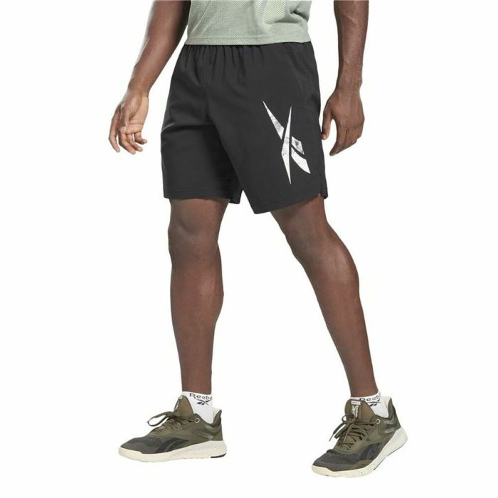 Pantalones Cortos Deportivos para Hombre Reebok Workout Ready Negro 2