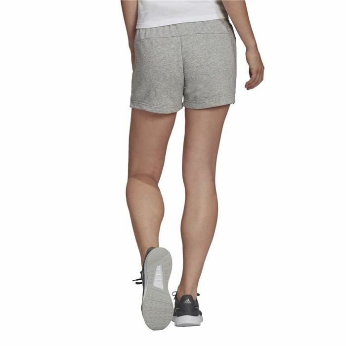 Pantalón Corto Deportivo Adidas Essentials Slim Logo Mujer Gris 4