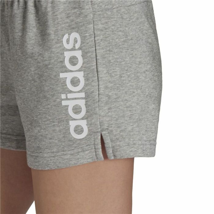 Pantalón Corto Deportivo Adidas Essentials Slim Logo Mujer Gris 2