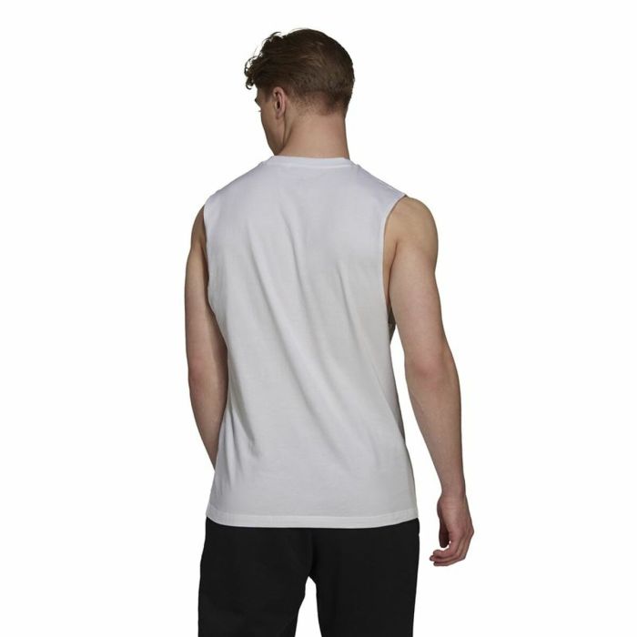 Camiseta de Tirantes Hombre Adidas Essentials Big Logo Blanco 2