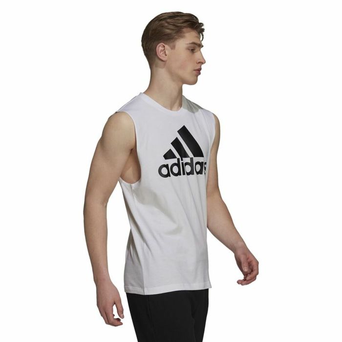 Camiseta de Tirantes Hombre Adidas Essentials Big Logo Blanco 1