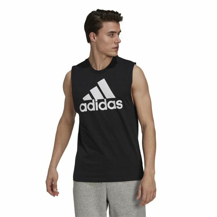 Camiseta para Hombre sin Mangas Adidas Essentials Big Logo Negro 5