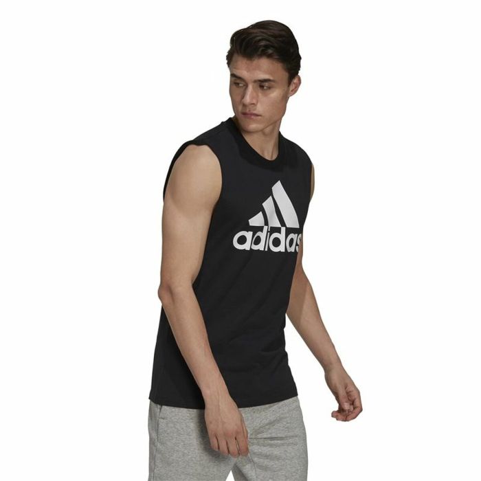 Camiseta para Hombre sin Mangas Adidas Essentials Big Logo Negro 3