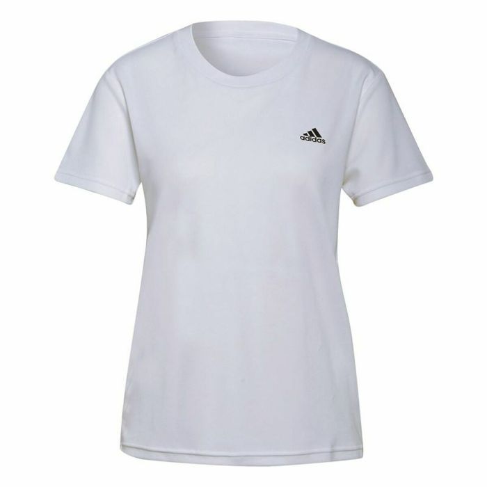 Camiseta de Manga Corta Mujer Adidas  Aeroready D2M Sport  Blanco 1