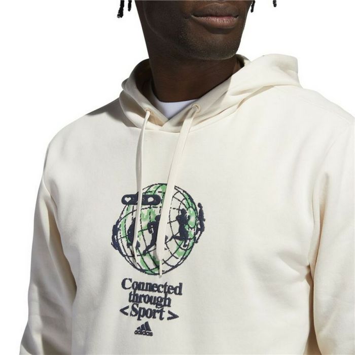 Sudadera con Capucha Hombre Adidas Connected Through Sport Beige 2