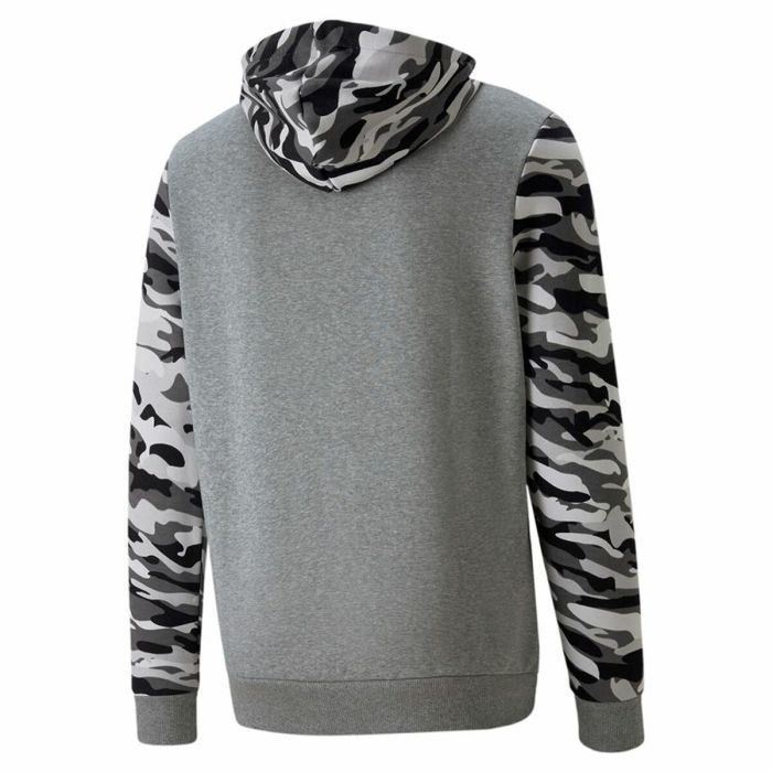 Sudadera con Capucha Hombre Puma ESS Camo Negro Gris Blanco Camuflaje 4