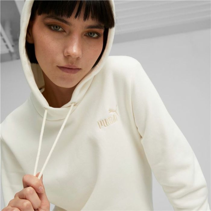 Sudadera con Capucha Mujer Puma Blanco 2