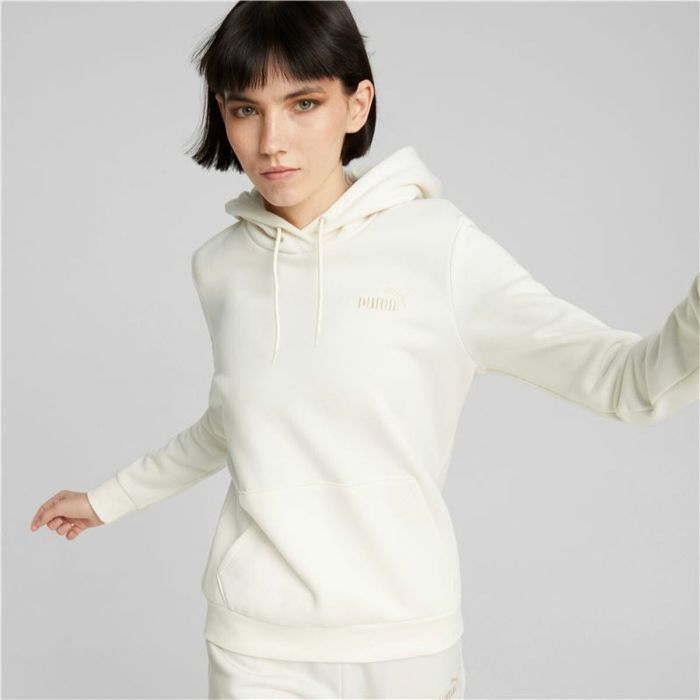 Sudadera con Capucha Mujer Puma Blanco 4