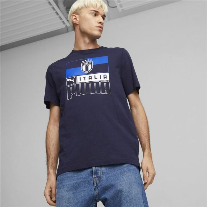 Camiseta de Manga Corta Unisex Puma Italia FIGC Azul oscuro 5