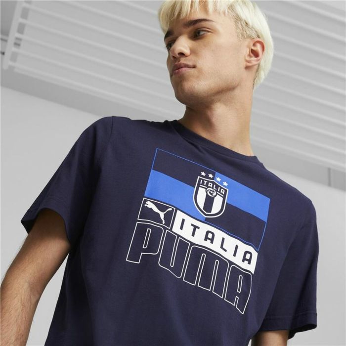 Camiseta de Manga Corta Unisex Puma Italia FIGC Azul oscuro 3