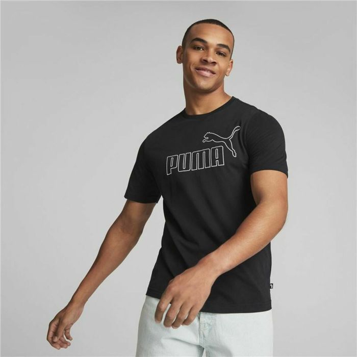 Camiseta de Manga Corta Hombre Puma Essentials Elevated Negro 5
