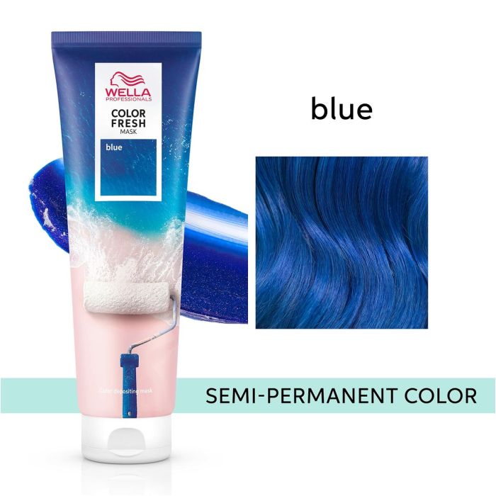 Mascarilla con pigmentos de color Wella COLOR FRESH Azul 150 ml 1