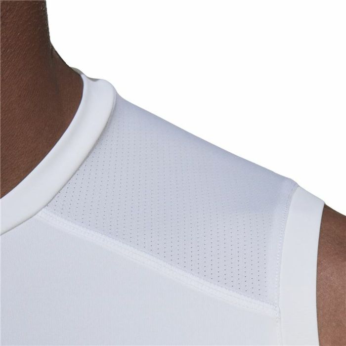 Camiseta de Manga Corta Hombre Adidas Blanco (XL) 3